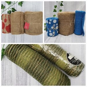 Burlap Bundle of 8 Decorative Craft Ribbon Rolls